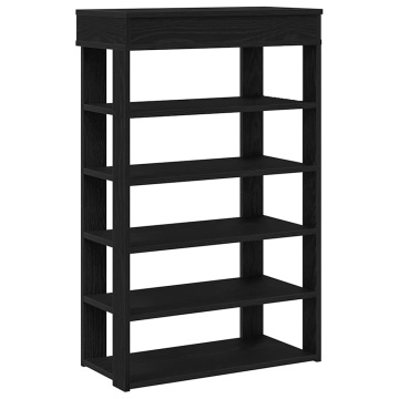 Suport pantofi, negru, 60x30x98 cm, lemn prelucrat - Img 2