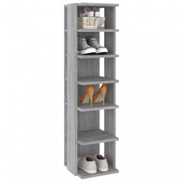 Suport pantofi, stejar sonoma, 25x27x102 cm, lemn prelucrat - Img 7
