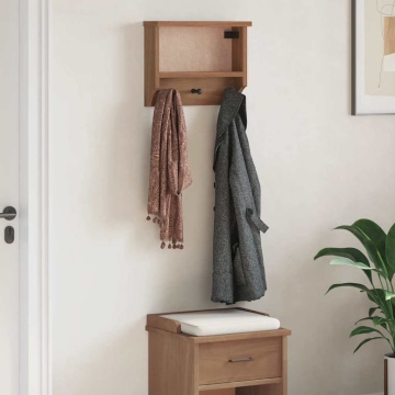 Suport pentru haine SANDNES 45x12x35 cm, lemn masiv de pin - Img 3