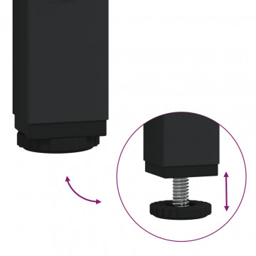 Suport pentru monitor, negru, 37x23x14 cm, lemn compozit - Img 6