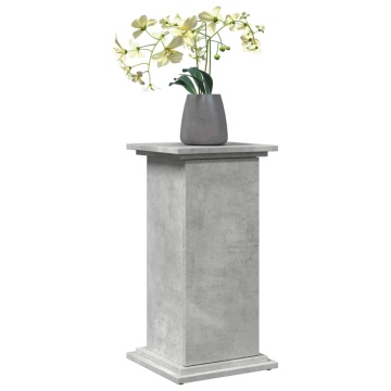 Suport prezentare cu depozitare gri beton 31x30x60 cm lemn - Img 3