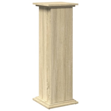 Suport prezentare cu depozitare sonoma stejar 31x30x90 cm lemn - Img 2