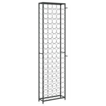 Suport sticle vin, 95 de sticle negru 54x18x200 cm fier forjat - Img 8