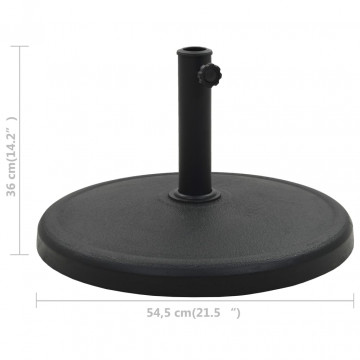 Suport umbrelă de soare, negru, 19 kg, polirășină, rotund - Img 5