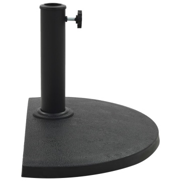 Suport umbrelă de soare, negru, 9 kg, polirășină, semi-rotund - Img 2