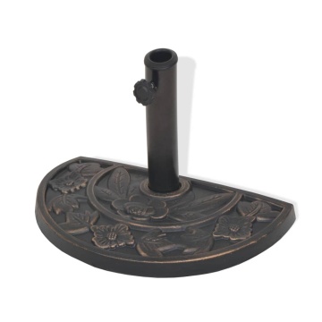 Suport umbrelă de soare, rășină, semicerc, bronz, 9 kg - Img 3