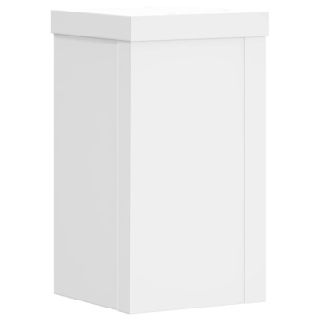 Suporturi de plante, 2 buc., alb, 10x10x18 cm, lemn prelucrat - Img 6