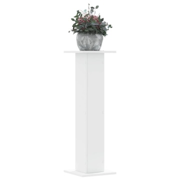 Suporturi de plante, 2 buc., alb, 30x30x95 cm, lemn prelucrat - Img 1