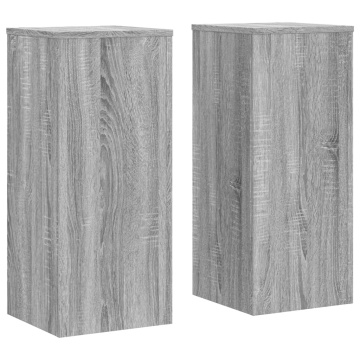 Suporturi de plante 2 buc. gri sonoma 30x30x70cm lemn prelucrat - Img 2