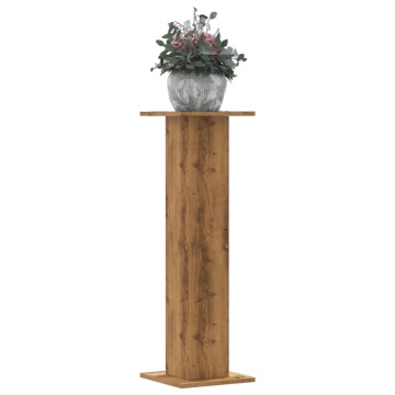 Suporturi de plante, 2 buc., stejar artizanal, 30x30x95cm, lemn - Img 1