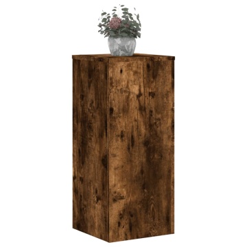 Suporturi de plante, 2 buc., stejar fumuriu, 30x30x70 cm - Img 3
