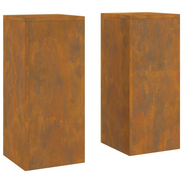 Suporturi de plante pentru exterior Pilar 2 buc 24x24x55 cm Oțel rezistent la intemperii - Img 2