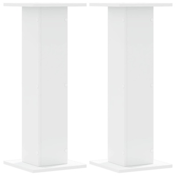 Suporturi difuzoare, 2 buc., alb, 30x30x80 cm, lemn prelucrat - Img 2