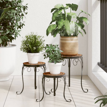 Suporturi pentru plante, 3 buc., cărămiziu, ceramică - Img 1