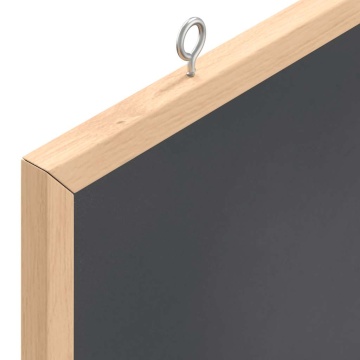 Tablă cu cadru din lemn masiv de pin negru 60x55 cm - Img 5