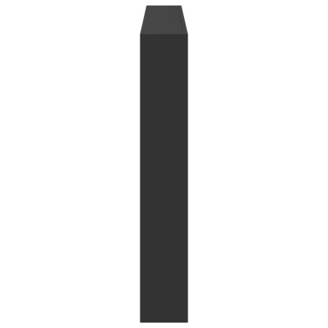 Tăblie cu dulap și LED, negru, 160x17x102 cm - Img 6