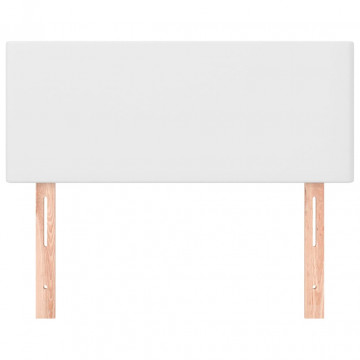Tăblie de pat, alb, 100x5x78/88 cm, piele ecologică - Img 3