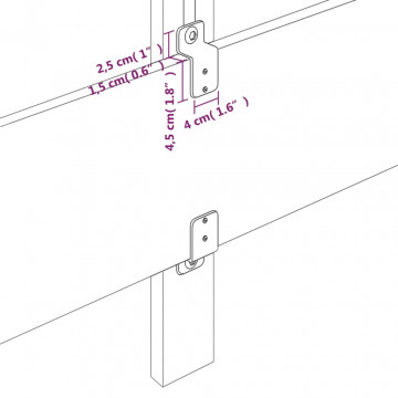 Tăblie de pat cu aripioare, alb, 103x23x118/128 cm, piele eco - Img 7