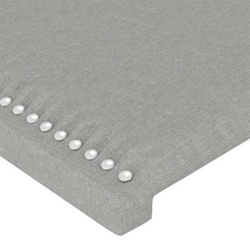 Tăblie de pat cu aripioare gri deschis 93x16x78/88 cm textil - Img 8