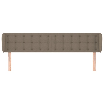 Tăblie de pat cu aripioare gri taupe 163x23x78/88 cm textil - Img 3