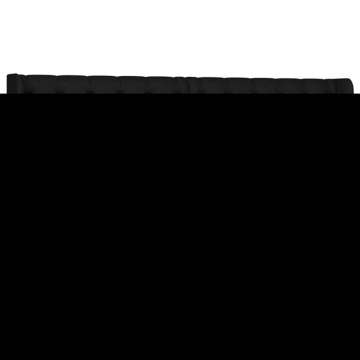 Tăblie de pat cu aripioare negru 163x16x78/88 cm textil - Img 2