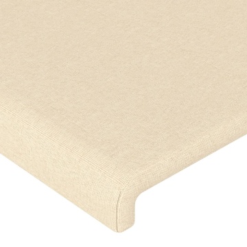 Tăblie de pat cu LED, crem, 100x5x78/88 cm, textil - Img 6