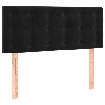 Tăblie de pat cu LED, negru, 80x5x78/88 cm, catifea - Img 4
