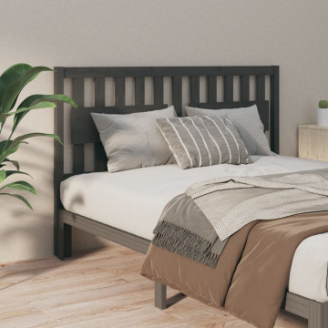 Tăblie de pat, gri, 165,5x4x100 cm, lemn masiv de pin - Img 1