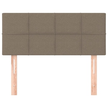 Tăblie de pat, gri taupe, 100x5x78/88 cm, textil - Img 3