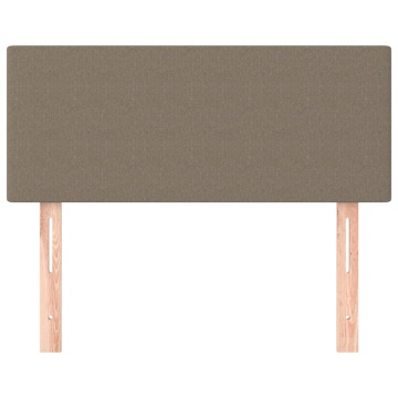 Tăblie de pat, gri taupe, 90x5x78/88 cm, textil - Img 3