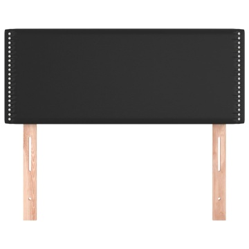 Tăblie de pat, negru, 90x5x78/88 cm, piele ecologică - Img 3