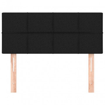 Tăblie de pat, negru, 90x5x78/88 cm, textil - Img 3