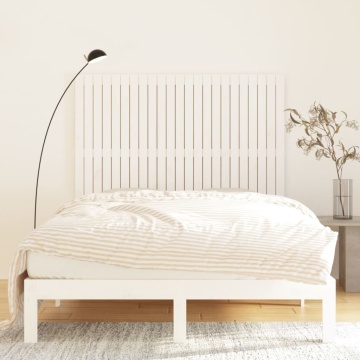 Tăblie de pat pentru perete, alb, 146,5x3x110 cm lemn masiv pin - Img 3