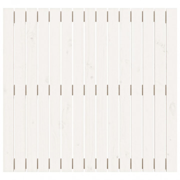 Tăblie de pat pentru perete, alb, 95,5x3x90 cm, lemn masiv pin - Img 4