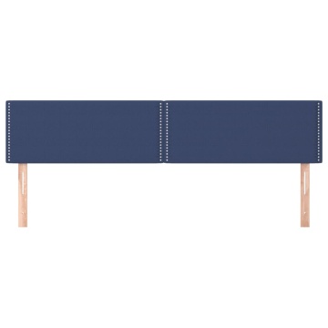 Tăblii de pat, 2 buc, albastru, 90x5x78/88 cm, textil - Img 3