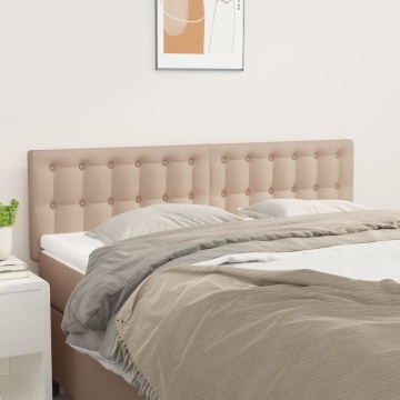 Tăblii de pat 2 buc. cappuccino 72x5x78/88 cm piele ecologică - Img 1