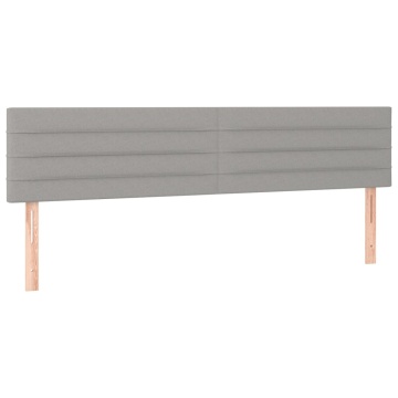 Tăblii de pat, 2 buc, gri deschis, 100x5x78/88 cm, textil - Img 2