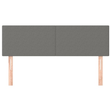 Tăblii de pat, 2 buc., gri închis, 72x5x78/88 cm, textil - Img 3