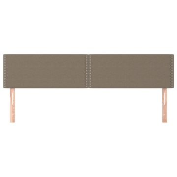 Tăblii de pat, 2 buc, gri taupe, 90x5x78/88 cm, textil - Img 3