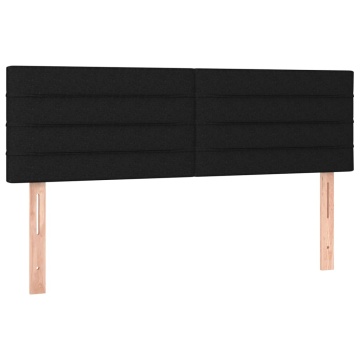 Tăblii de pat, 2 buc., negru, 72x5x78/88 cm, textil - Img 2
