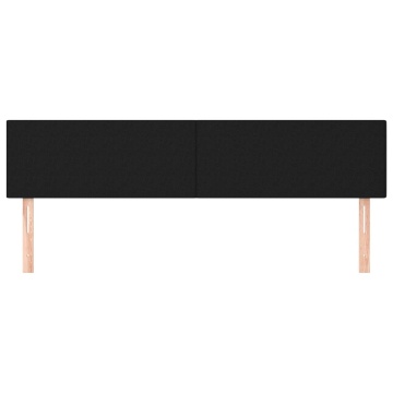 Tăblii de pat, 2 buc, negru, 80x5x78/88 cm, textil - Img 3