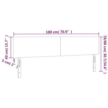 Tăblii de pat, 2 buc, negru, 90x5x78/88 cm, textil - Img 7