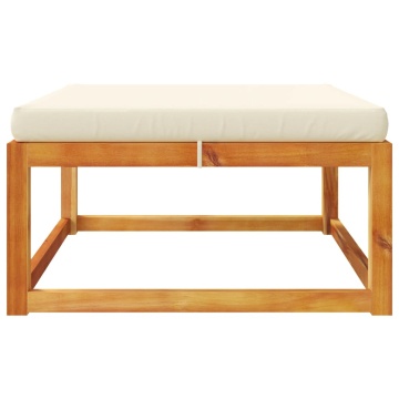Taburet de grădină cu pernă, 65x65x29 cm, lemn masiv acacia - Img 8