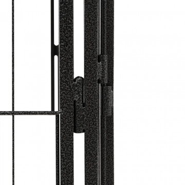 Țarc câini 28 panouri negru 100x50 cm oțel vopsit electrostatic - Img 7