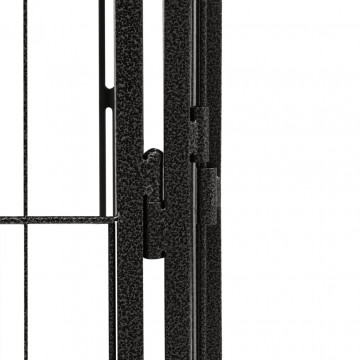 Țarc câini 36 panouri negru 100x50 cm oțel vopsit electrostatic - Img 7