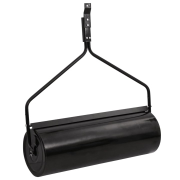 Tăvălug gazon de grădină, cleme de aerisire, negru, 63 L, fier - Img 3