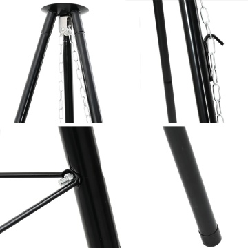 Tripod pentru gătit la foc de tabără cu grătar 170 cm oțel - Img 4