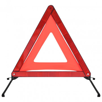 Triunghiuri avertisment trafic, 4 buc., roșu, 56,5x36,5x44,5 cm - Img 3