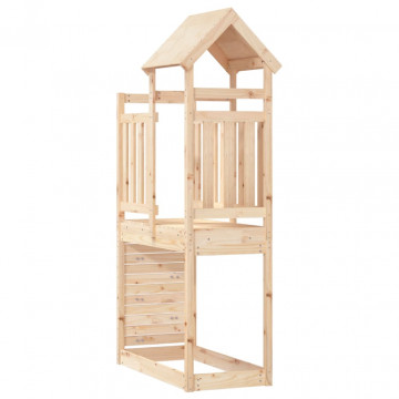 Turn joacă cu perete cățărare, 53x110x214 cm, lemn masiv de pin - Img 8