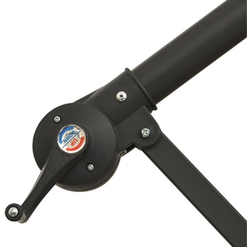 Umbrelă consolă de grădină cu stâlp din aluminiu, negru, 350 cm - Img 7
